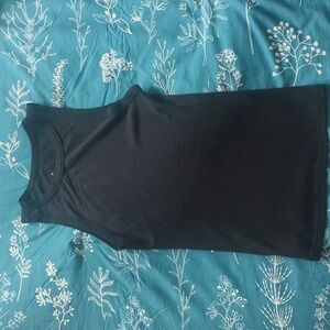 black high neckline tank top